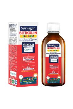 Sorvagen Kids Sıvı Form - Sitikolin DHA Omega 3 Norveç Balık Yağı ve B12 - 150 ml