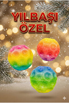 PRIME SPORTS Ay Topu • Renkli Kozmos Desenli Çocuk Oyun Topu • Yılbaşı Özel Seri • İç Dış Mekân Kullanım