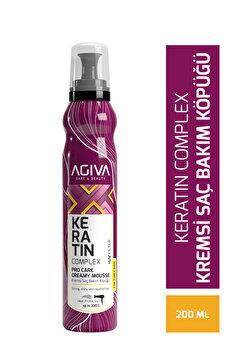 agiva care& beauty Keratin Pro Care Saç Şekillendirici Onarıcı ve Isı Koruyucu Saç Köpüğü