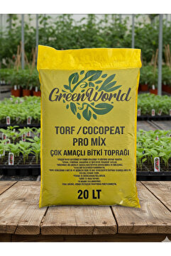 Green World 20 Litre Ithal Çok Amaçlı Bitki Toprağı Torf Cocopeat Ponza Taşı - Kokopit Özel Karışım Saksı Harcı