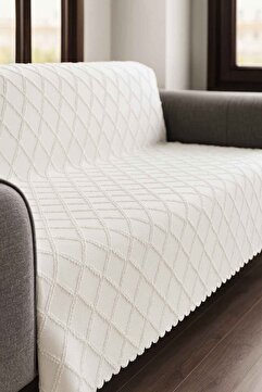 Decomia Home Felisa Kabartmalı Yumuşak Koltuk Örtüsü Çok Amaçlı Koltuk Şalı Kaymaz Süngerli (165x205 cm)