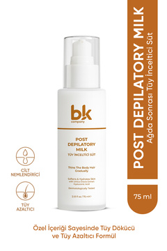 BK COMPANY Tüy ve Nemlendirici Süt Isırgan Otu & Hyaluronik Asit Özlü Post Depilatory Milk 75 ml