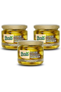 Sosero Peynir Dolgulu Sarı Biber 3 X 290 gr Cam Kavanoz