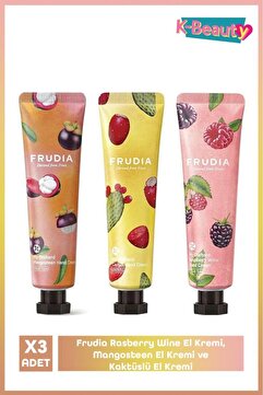 Frudia Rasberry Wine El Kremi, Mangosteen El Kremi Ve Kaktüslü El Kremi
