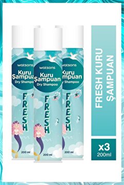 Watsons Fresh Kuru Şampuan 200 Ml 3 Adet