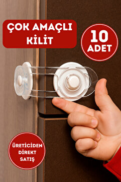 WAPPA 10 ADET Çok Amaçlı Kilit Çekmece Dolap Kilidi Güvenlik Kilidi İskandinav Model