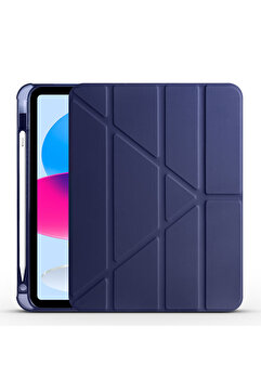 Nezih Case Ipad 10.2 (7. 8. 9.NESİL) 2020/2021 Uyumlu Kalem Bölümlü Uyku Modlu Katlanabilir Akıllı Kılıf