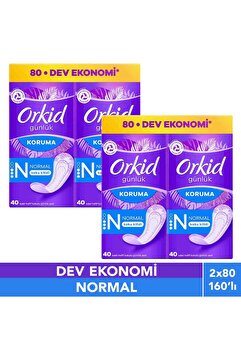 Orkid Günlük Ped Normal Dev Ekonomi Paketi 80'li x2