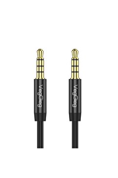 Veggieg 3.5mm Jack TRRS Hi-Fi AUX Mikrofon ve Ses Kablosu 1 Metre