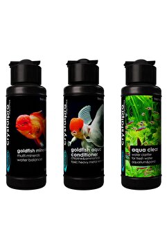 Crystalpro Goldfish Japon Balığı Üçlü Bakım Seti 3x125ml - Filtreli Akvaryumlar İçin