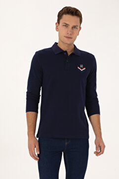 U.S. Polo Assn. Erkek Regular Fit Polo Yaka Lacivert Sweatshirt 50324801-VR033