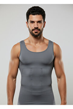 MİSTİRİK Torenova Model Spor Korse Atlet Yağ Eriten Karın Kası Çıkaran Atlet Korse Gri Renk