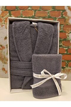 Özdilek Colourist Şalyaka XXl Beden Unisex Bornoz Havlu 50x90 - Koyu Gri