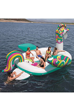 Bestway unicorn yüzen büyük ada 590 cm 6 kisilik