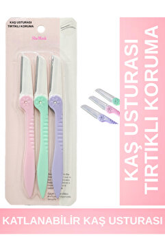 SheMask Kaş Usturası – Kaş Makası Yüz Tüy Alıcı,Kaş Şekillendirici & Tüy Temizleme Usturası 3'Lü-Makyaj Yüz Peeling Kaş