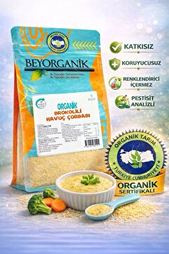 BEYORGANİK Organik Brokolili Havuç Çorbası 50gr (PESTİSİT VE AFLATOKSİN ANALİZLİ)