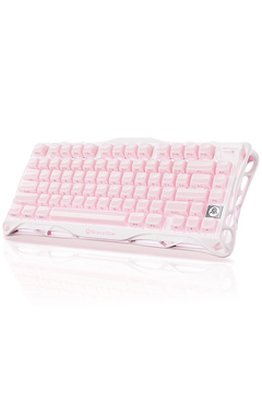 Gravastar Mercury K1 RGB Kablosuz Mekanik Gaming Klavye, İngilizce Q, Sakura Pink