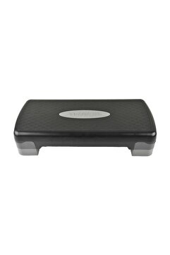 Delta Step Tahtası - İki Kademeli Step & Fitness & Egzersiz Aleti-SİYAH-GRİ
