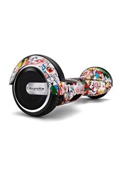 CityMate Elektrikli Kaykay Scooter Hoverboard 6.5 Inch Mix Grafity Desenli Akıllı Dengeli -d19