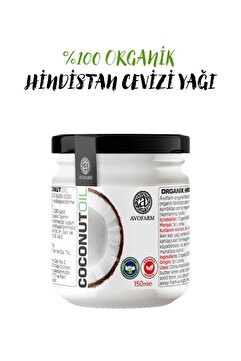 Avofarm %100 Organik Hindistan Cevizi Yağı 150ML (Soğuk Sıkım)
