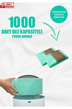 Korbell Kirli Bebek Bezi Kovaları Ile Uyumlu Muadil 1000 Adet Bebek Bezi Kapasiteli Paket Yerli Çöp Poşeti