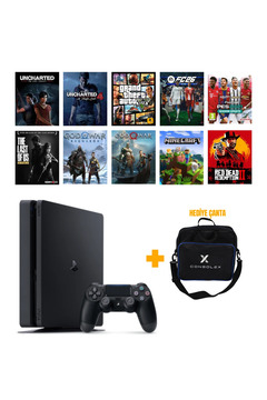 Sony PS4 Slim 1TB (Yenilenmiş) + Tek Kol + ConsoleX Çanta + 12.02v Yazılım