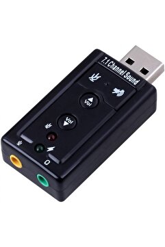 Genel Markalar 7.1 Usb Ses Kartı Harici External Usb Sound Kart Virtual 3d Çevirici