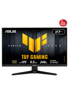 ASUS TUF GAMING VG279QM5A 27" 0.3ms, 240Hz, Full HD, DP, 2xHDMI, Hoparlör, Fast IPS LED, ELMB S