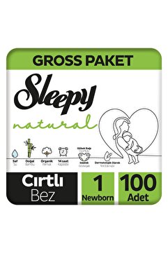 Sleepy Natural Gross Paket Bebek Bezi 1 Numara Newborn 100 Adet