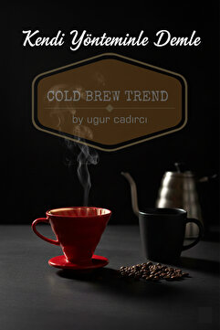 COLD BREW TREND by uğur cadırcı V60 Seramik Kahve Demleme Dripper - Pour Over Manuel Filtre Kahve Hazırlama Ekipmanı - Kırmızı