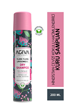 agiva care& beauty Ylang Ylang Liposomed C Hindistan Cevizi ve Vanilya Kokulu Hacimlendirici Kuru Şampuan 200 ml - Vegan