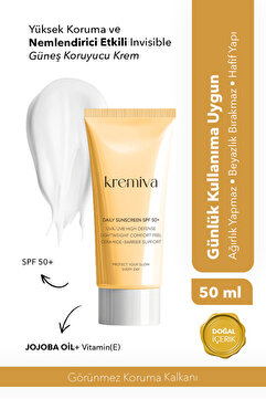 Kremiva Yüksek Koruma ve Nemlendirici Etkili Leke Karşıtı Güneş Kremi SPF 50+