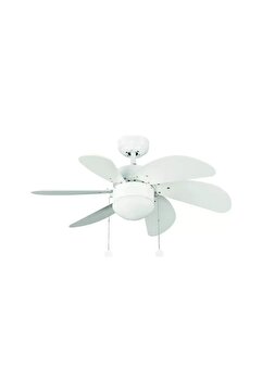 Vanti KCF281 60w 30 Inç Beyaz Altı Kanatlı Lambalı Ipli Tavan Vantilatörü