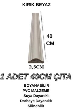 Renkli Duvarlar Dekoratif Boyanabilir 1 Adet 2,5cm x 40cm Polistren Duvar Çıtası Ev Salon Koridor Süpürgelik