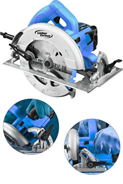 Lieber German LGT1200 Bakır Sargılı 185 mm Açılı Ahşap Sunta Kesme Daire Testere Makinesi