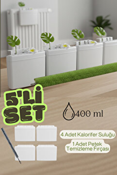 Myend 5'li Set- 4 Adet Oda Nemlendirici Kalorifer Petek Suluğu,1 Petek Temizleyici