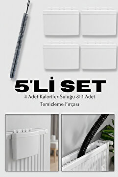 Myend 5'li Set, 4 Adet Kalorifer Petek Suluğu 1 Petek Temizleme Fırçası, Nemlendirici Petek Temizleyici