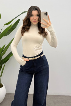 Bipantolon Kadın Taş Parmak Detaylı Body