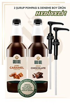 gold gull Çikolata & Karamel Aromalı Kahve & Meyve Şurubu 2 X 700 Ml.