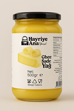 hayriye ana yöresel ürünler Ghee Sade Yağ İnek sütünden Yayık tereyag 500 gr