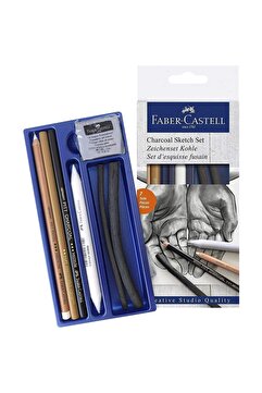 Faber Castell Kömür Sketch Seti,7 Parça