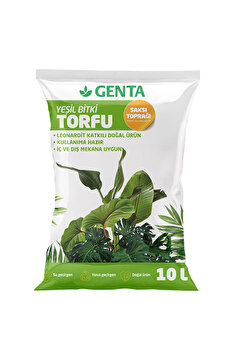 Genta Yeşil Yapraklı Bitkiler Için Organik Toprak Torf 10 Lt