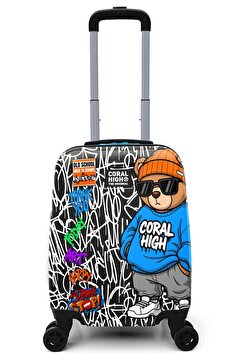 Coral High Kids Grafiti Ayıcık Desenli Çocuk Valizi 16698