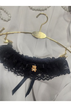 G&H UNDERWEAR Dantel Siyah Bacak Bandı