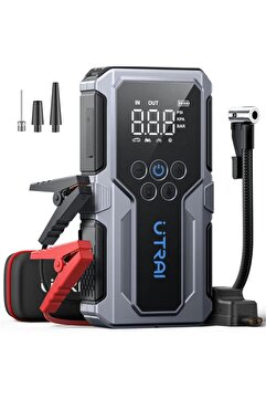 Genel Markalar Jstar JS9 15000 mAh 1500A 4 in 1 Jump Starter Akü Takviye Kiti+Lastik Pompası Powerbank Çanta