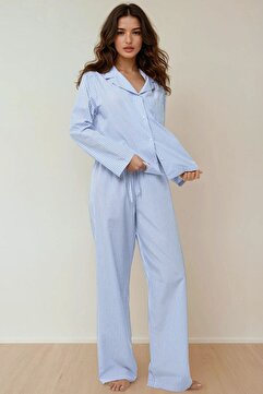 Hiccup Çizgili Pamuklu Pijama Takımı