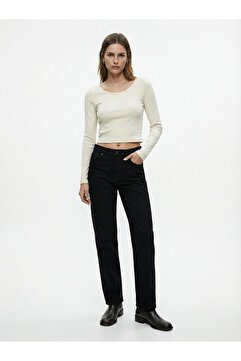 Ltb New Wanda Düz Paça Rahat Kesim Siyah Jean Pantolon