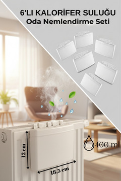 Roza's Home 6 Adet Air Fresh Panel Kalorifer Suluğu Nem Koruyucu Hava Nemlendirici Rz-102