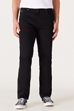 Wrangler Texas Authentic Straight Fit Normal Bel Esnek Siyah Pantolon