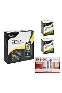Optima Kan Şekeri Ölçüm Cihazı 2 Kutu Strip (100 ADET) 1 Kutu (100 ADET) Lanset
